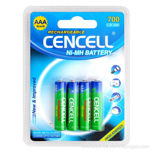 Rechargeable Battery Ni-MH AAA 700mAh